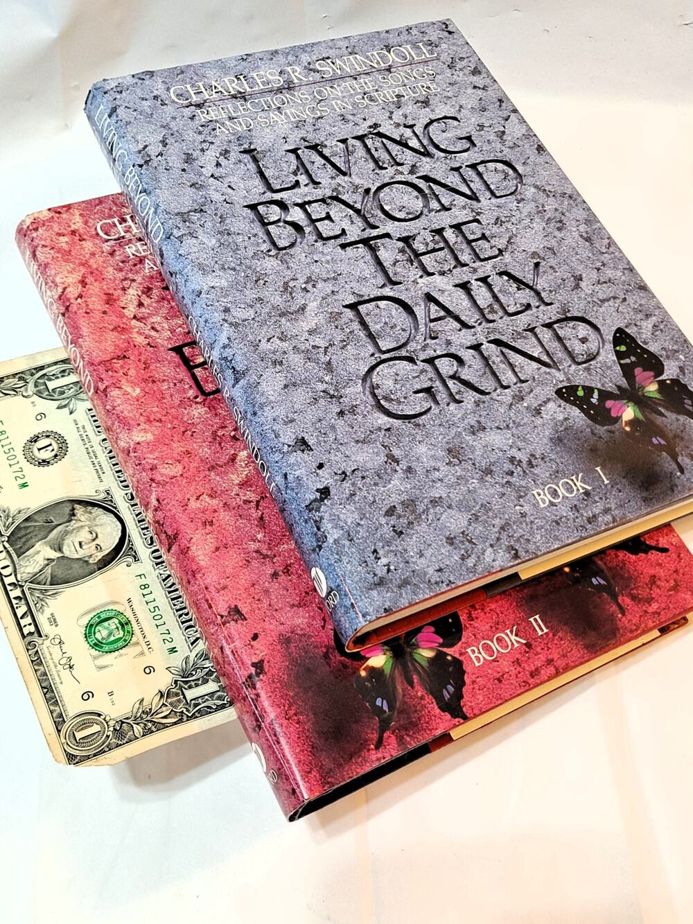 Living Beyond the Daily Grind by Charles Swindoll (1988 1st Ed. 2Vol. HC + DJ)